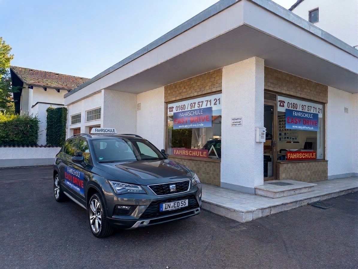 Seat Ateca Automatik-Schulungsfahrzeug vor der Filiale Am Pulverl in Ingolstadt